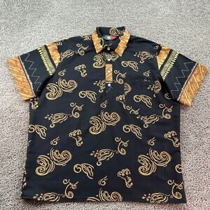 VINTAGE D'Accord Shirt Mens L Retro Disco Club Pop Over Tony Soprano Italian